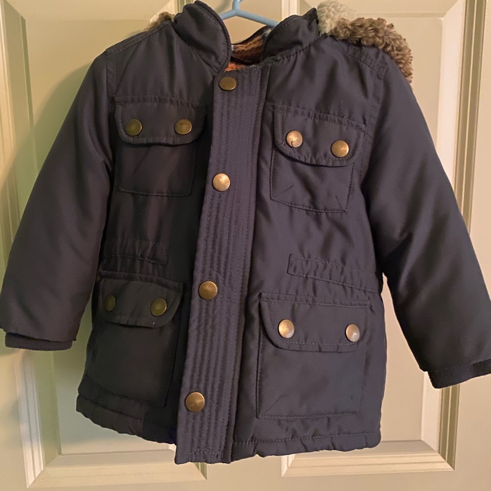 Carter’s Parka Coat with Fur Lined Hood Toddler 24 Months